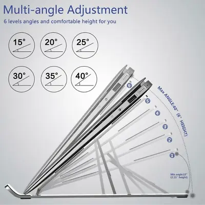 Adjustable Foldable Laptop Stand Bracket Aluminium Notebook Support Holder • $44.52