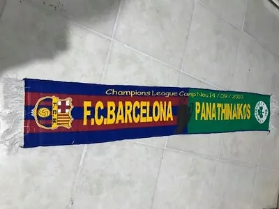 Panathinaikos Panathinacos Barcelona Collectors Scarf Champions League 2010 • $395.30