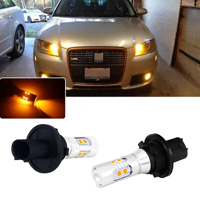 Error Free PH24WY LED Bulbs Front Turn Signal Lights For Cadillac CTS Audi A4 Q5 • $38.76