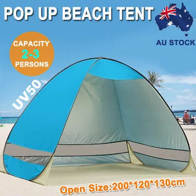 $20.99 • Buy Pop Up Camping Tent Beach Portable Hiking Sun Shade Shelter Fishing 4 Person 