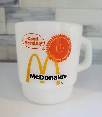 Vintage MCDONALD'S Milk Glass Mug - Anchor Hocking Fire King USA Coffee Cup • $7.99