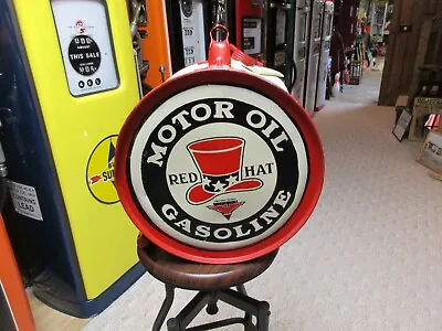 Red Hat Motor Oil Rocker Can/gas/oil/sign • $499.50