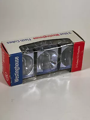 Westinghouse Flash Cubes 3-Cubes 12 Flashes. New Old Stock • $3.95