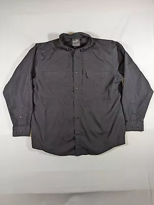 5.11 Tactical Shirt Mens Large Long Sleeve Button Down Black Vented Fishing • $20.99