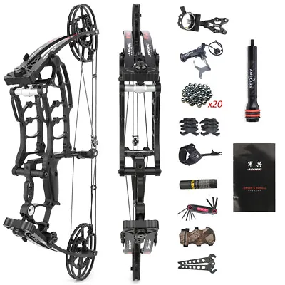 40-65lbs Compound Bow Short Axis Steel Ball Arrows Hunting Fishing Archery • £301.98