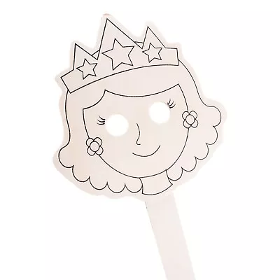 Children Kids Christmas Art And Craft Crayola Wooden Play Mask – Princess • £3.95