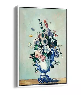 Rococo Vase By Paul Cezanne -float Effect Canvas Wall Art Print • £49.99