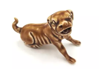 Vintage Miniature Dog Ceramic Pottery Figure Figurine Statue Animal • $7.95