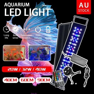 40-110CM Timer Aquarium LED Lighting 2ft/3ft/4ft Marine Aqua Fish Tank Light AU • $74
