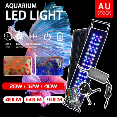 40-110CM Timer Aquarium LED Lighting 2ft/3ft/4ft Marine Aqua Fish Tank Light AU • $43