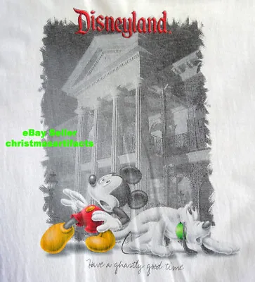 $69.99 • Buy Vintage Disney Disneyland The Haunted Mansion T-Shirt Mickey Mouse Pluto XL