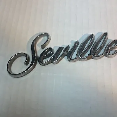 Cadillac Seville Trunk Fender Emblem Plastic 4.5” X 2” Vintage 1990 Collectible • $24.20