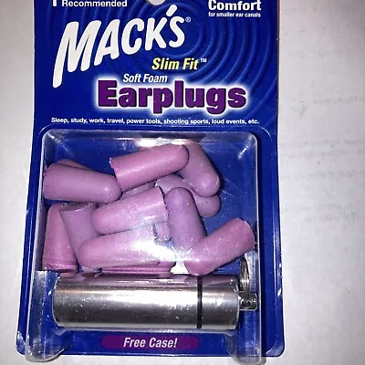 Mack’s Ear Plugs Slim Fit 7 Pairs With Free Case Soft Foam • $8.47