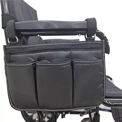 Wheelchair Side Organizer Storage Bag Wheelchair Armrest Waterproof Walker Pouch • $19.74