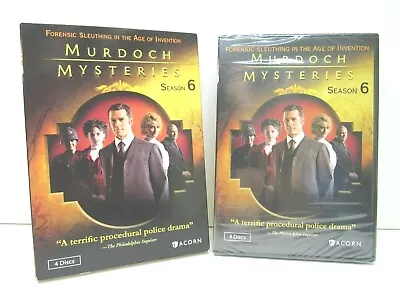 Murdoch Mysteries Season 6 4-Disc Slip Cover Forensic Detective Crime Solver NEW • $26.79