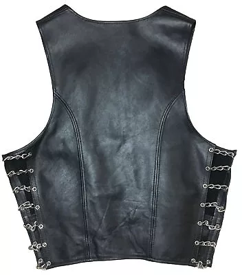 VTG Leather Vest S&M Punk Rock Chains Mens Black Mr S Leathers San Francisco L • $279.99