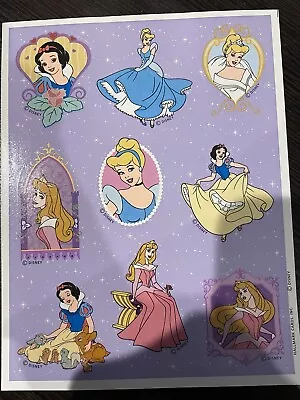 Vintage Hallmark Stickers Disney Princesses Cinderella Snow White 1 Sheet • $1.75