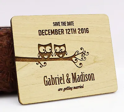 $81.39 • Buy Rustic Wedding Save The Date Wooden Magnet 20 Custom Engraved Wooden-6v5