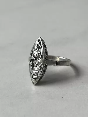 Vintage Russian Soviet Sterling Silver 925 Ring USSR Women's Jewelry 8 (18) • $39