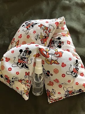 Microwaveable Neck /eye Corn Heating Bag / Cold Pack Gift Set Mickey & Minnie • $22