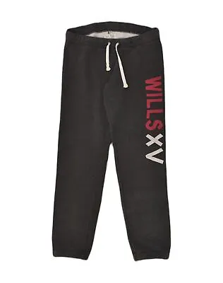 JACK WILLS Womens Graphic Tracksuit Trousers Joggers UK 10 Small Grey AN40 • £15.51