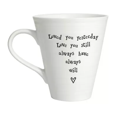 East Of India Love You Still Porcelain Mug In A Gift Box Cream With Black Script • £14.99