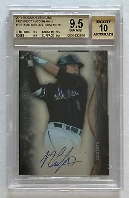 2014 Bowman Sterling Prospect Autographs #BSPAMC Michael Conforto BGS 9.5 • $0.99