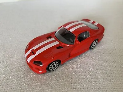 Burago Dodge Viper GTS Coupe Red White Stripes Diecast Model Car 1:43 Streetfire • $7.99