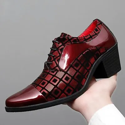 Men Shoes High Heels Dress Shoes Male Oxfords Formal Shoe Man Wedding Party Shoe • $46.49