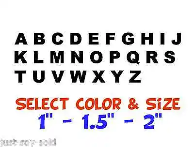 Alphabet - Letter Set - Vinyl Decals - Boat House - Select Color & Size - Arial • $5