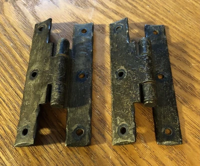 $8 • Buy 2 Vintage Offset Hinges 3” H Cabinet Black 