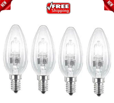 £12.49 • Buy 28W Candle Halogen 4 Bulbs Dimmable SES E14 Small Edison Screw Light Bulb Dimmer