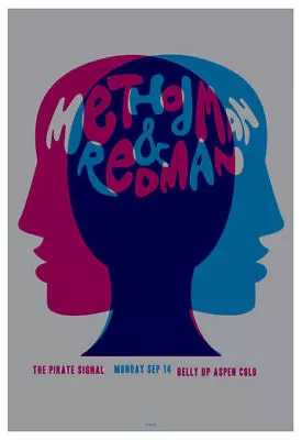 Scrojo Method Man And Redman Pirate Signal Poster Belly Up Aspen CO Method_0909 • $29.99