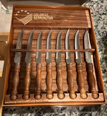 VTG Colonial Bennington Steak Knife Set 8 Knives • $10