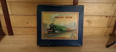 Vintage Hornby O Gauge Boxed Railway Set Clock Work Working Order Wagons Engine • £45