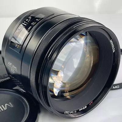 [Exc+3 W/ Filter] Minolta AF 85mm F1.4 SLR AF Lens For Sony Minolta A Mount • $249