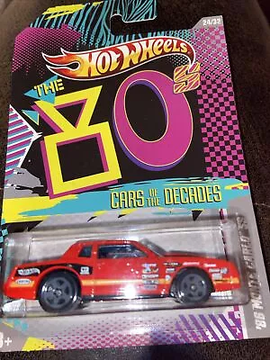 2011 Hot Wheels 80s Cars Decades '86 MONTE CARLO SS #24☆red☆Walmart Exclusive • $10