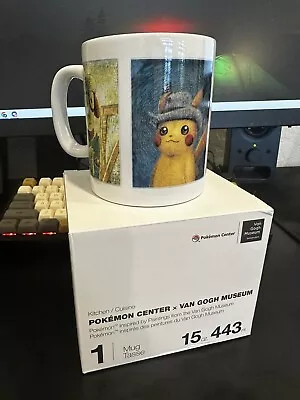 SOLD OUT Pokemon Center Van Gogh Museum Coffee Mug Eevee Pikachu PRIORITY SHIP • $34.99