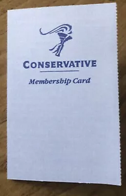 £5 • Buy Conservative Party Membership Card 1980s. Margaret Thatcher Torch Logo.