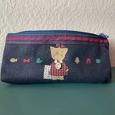 Vintage 1990's Sanrio Winkipinki Kitty Pencil Case With Zipper • $34.99