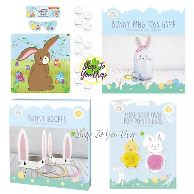 EASTER GAMES BUNDLE RING TOSS POM POM CRAFT BUNNY HOOPLA Kids Party Activity🐰 • £11.95