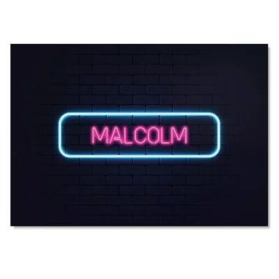 Art Print Poster Neon Sign Design Malcolm Name #352257 • £3.99