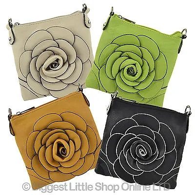 £21.99 • Buy NEW Ladies PU Small COMPACT Cross Body BAG By Leko London Shoulder Flower Style