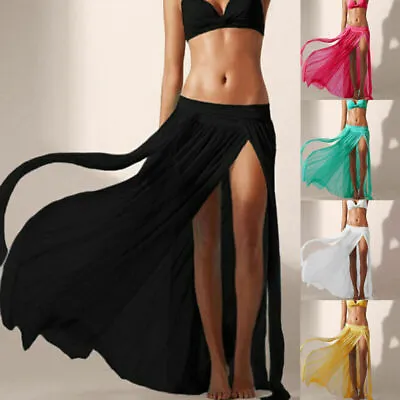 $16.72 • Buy Women Bikini Cover Up Wrap Skirt Swimwear Sarong Sexy Beach Long Dress Holiday