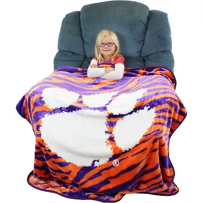 Clemson Tigers Super Soft Raschel Throw Blanket 50 X 60 Inch • $29.95