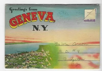 Vintage-postcard Folder-geneva New York • $2.25