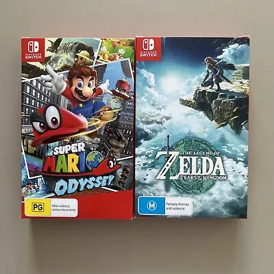 Nintendo Switch Commercial Display Store Boxes - Mario Odyssey + Zelda TotK • $55