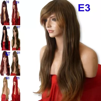 Ladies Long Curly Wigs For Women Wavy Hair Party Cosplay Wig • £7.99