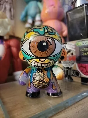 1/1 Custom 4in KIDROBOT Mini Munny  Graffiti Figure  Acrylic Paint -By Obcene  • $24.99