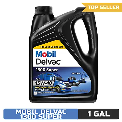 Mobil Delvac 1300 Super 15W-40 Heavy Duty Synthetic Blend Diesel Engine Oil - 1 • $25.90